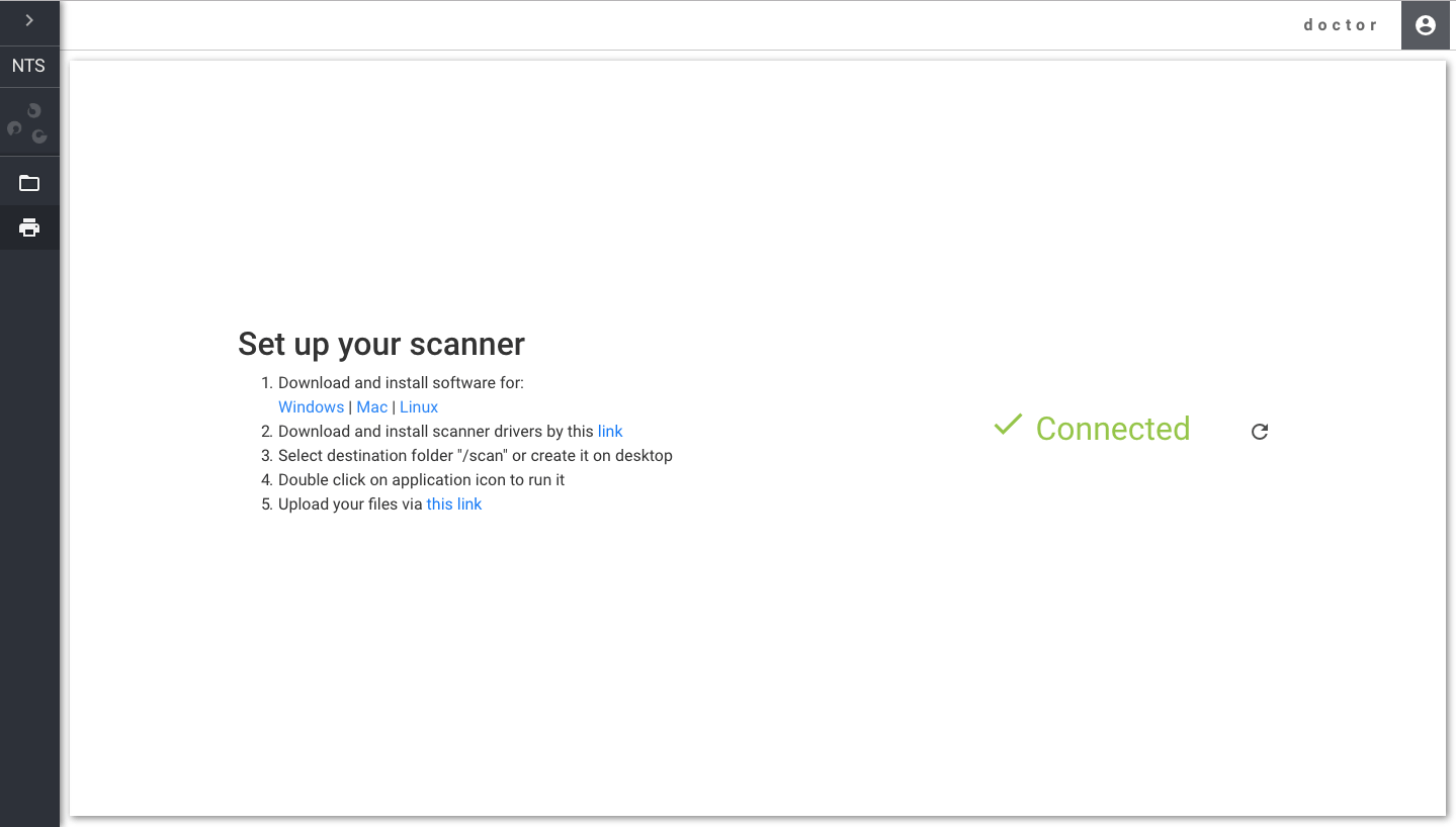 Scanner setup